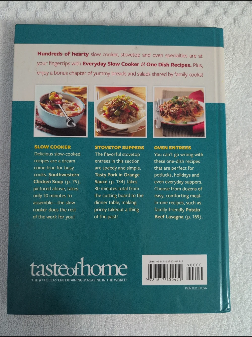 Taste of Home Everyday Slow Cooker & One Dish Recipes - Teal and White